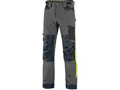 Kalhoty CXS NAOS pánské, šedo-černé, HV žluté doplňky, vel. 52