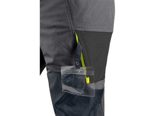 Kalhoty CXS NAOS pánské, šedo-černé, HV žluté doplňky, vel. 52