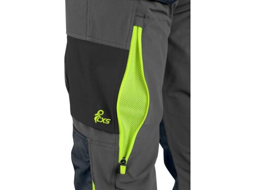 Kalhoty CXS NAOS pánské, šedo-černé, HV žluté doplňky, vel. 64