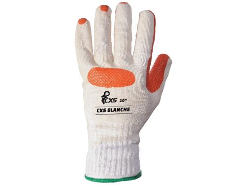 Rukavice CXS BLANCHE, máčené v latexu, vel. 09