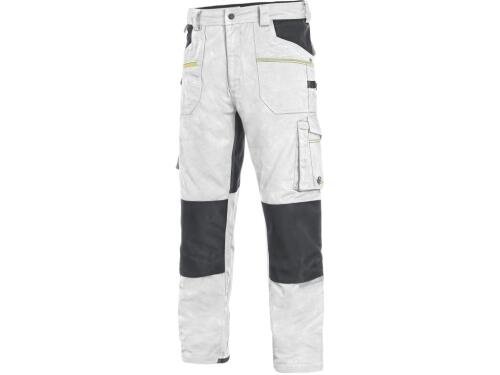 Kalhoty CXS STRETCH, pánské, bílo - šedé, vel. 58