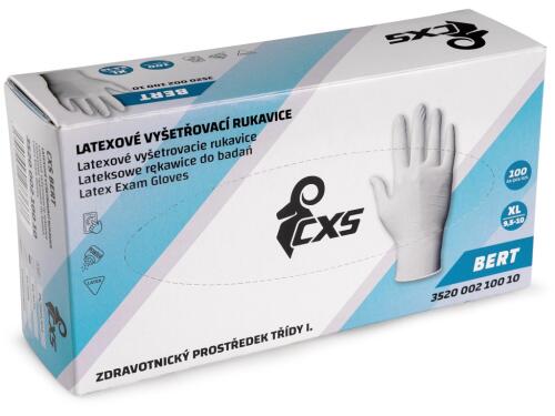 Rukavice CXS BERT, jednorázové, latexové, vel. 08