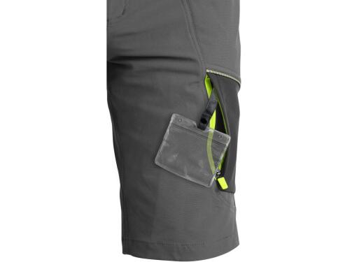Kraťasy CXS NAOS pánské, šedo-černé, HV žluté doplňky, vel. 46