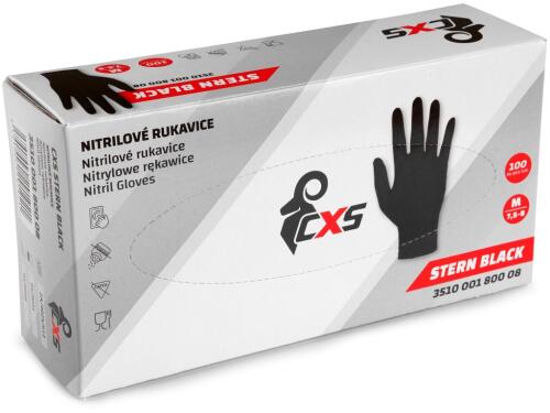 Rukavice CXS STERN BLACK, jednorázové, nitrilové, vel. 9