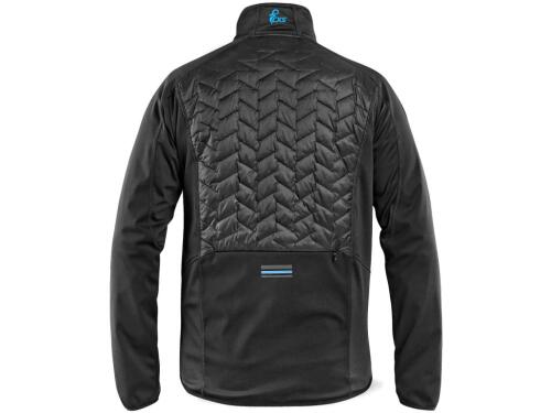 Bunda CXS LEONIS, pánská, černá s HV modro/červenými doplňky, vel. 2XL