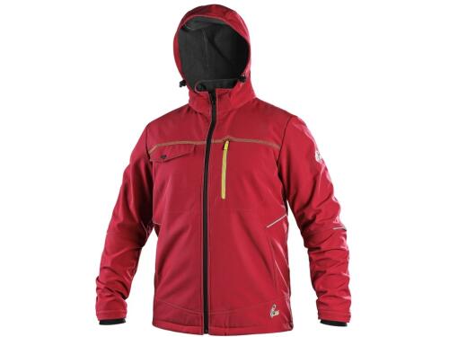 Bunda CXS STRETCH, pánská, softshell, červená, vel. L