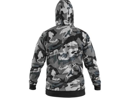 Mikina s kapucí CXS ARYN, šedo-bílá (maskáč), vel. 2XL