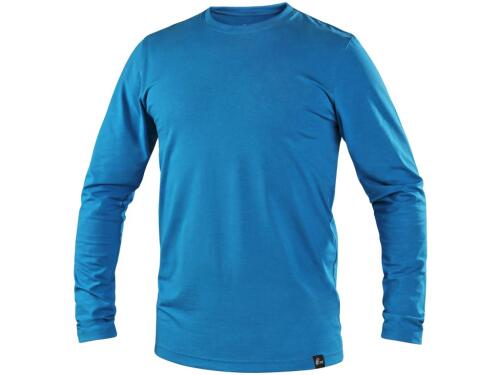 Tričko CXS SIMON, dlouhý rukáv, azurově modré, vel. 2XL
